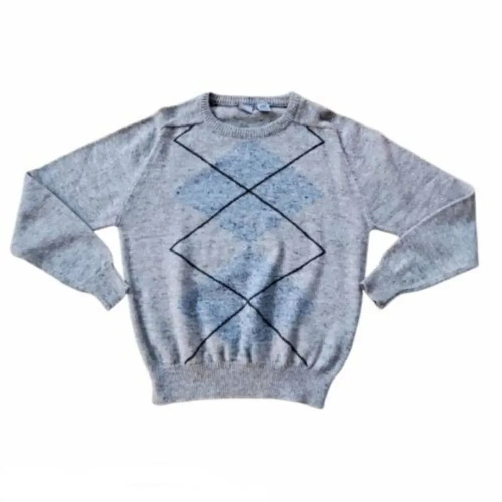 Vintage Levi's Beige Argyle Preppy Sweater Men's Large Winter‎ Wear